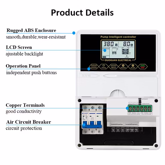 4kw/380V Water Pump Automatic Controller for Level and Pressure Control